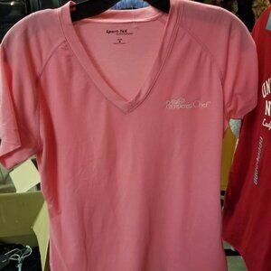 Pampered Chef Consultant Logo T-Shirt Top Shirt Pink Ladies Small Whip Cancer